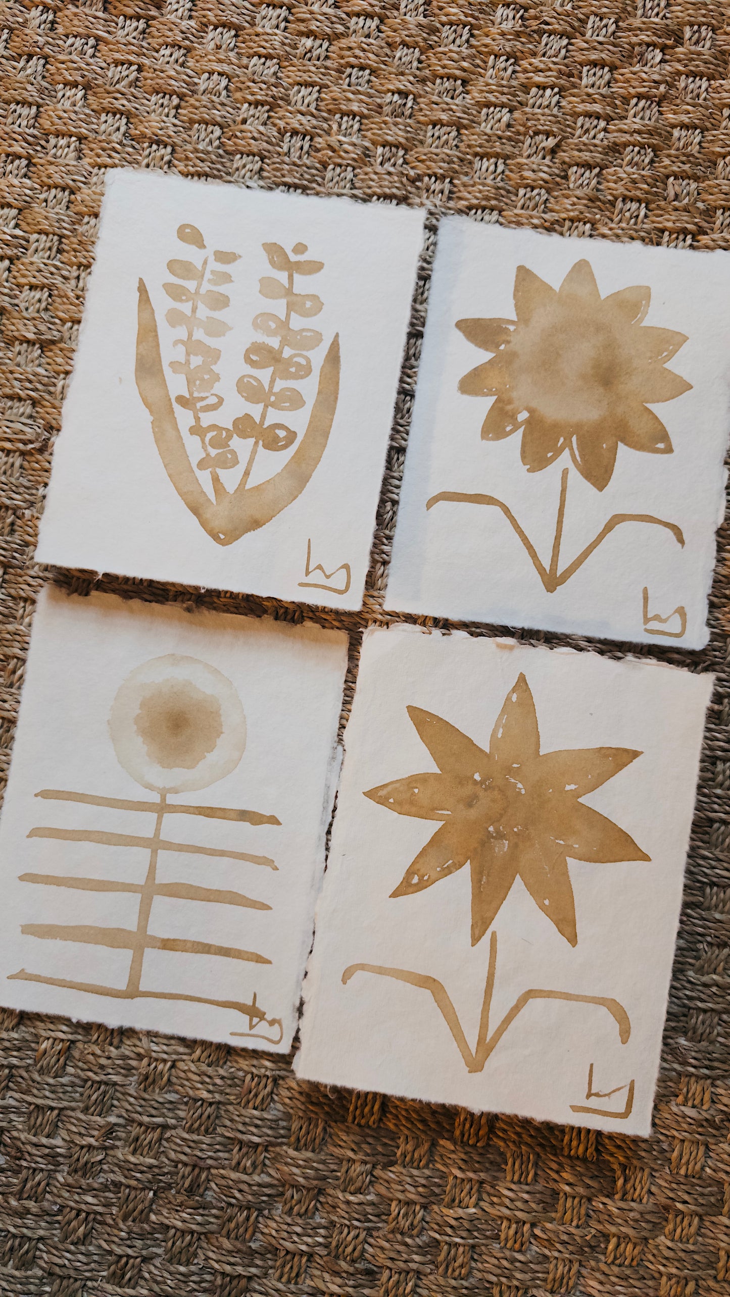 “Little Ones II" (set of 4) • 8.5” x 6”