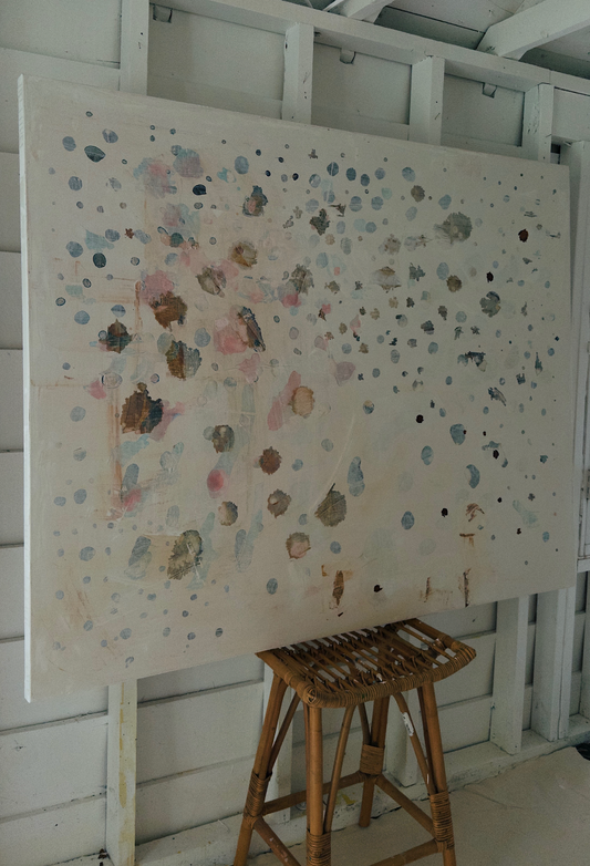 "Lost in the Dots" · 48" x 60"