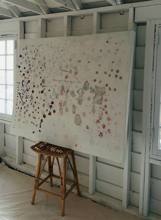 "Drift & Scatter" · 48" x 60"