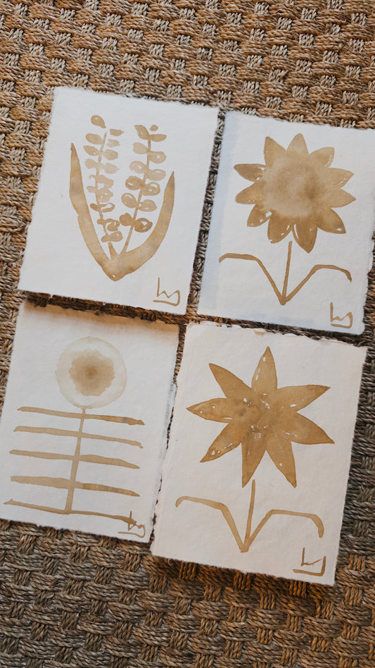 “Little Ones II" (set of 4) • 8.5” x 6”