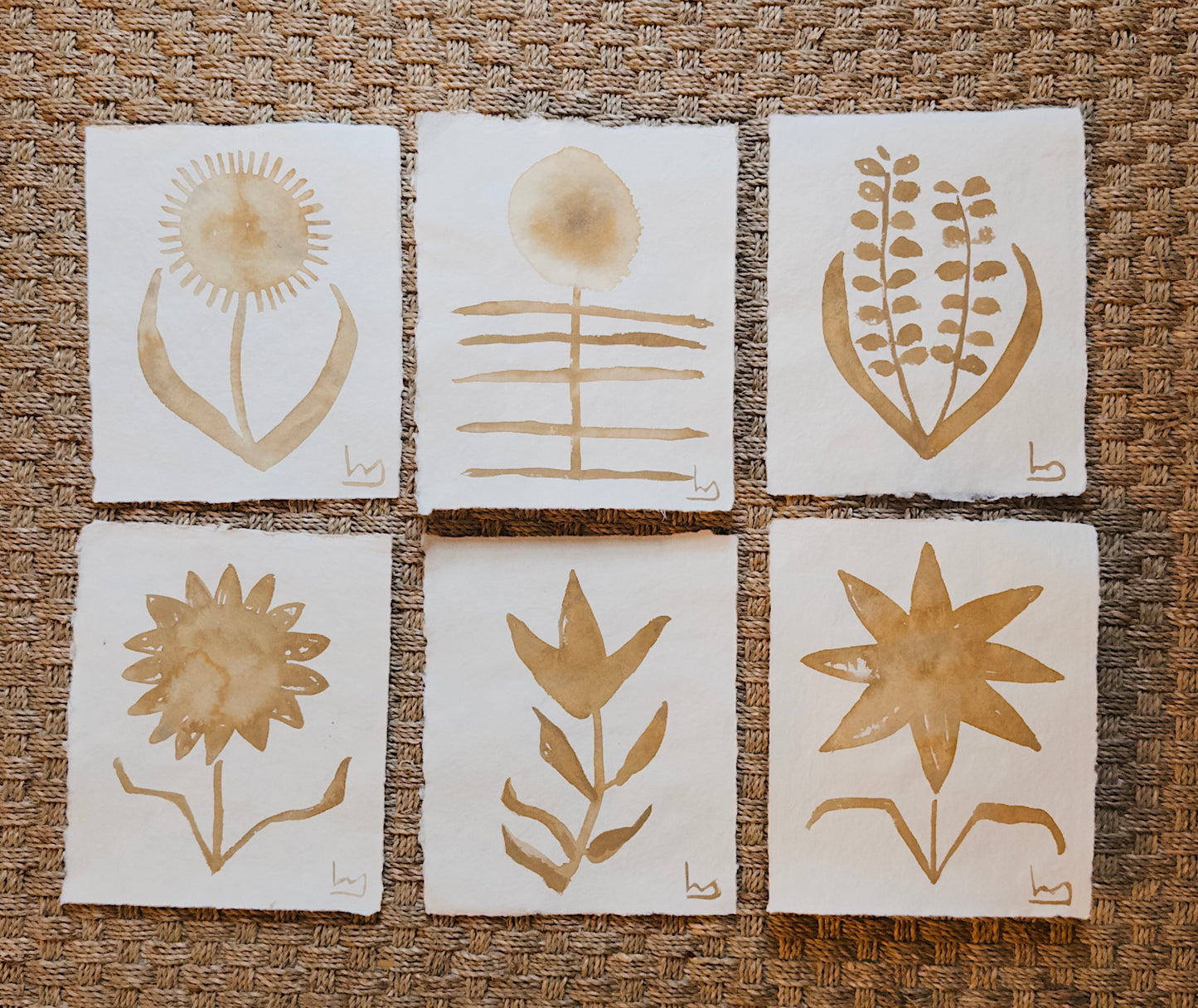 set of 6 • each 8” x 6”