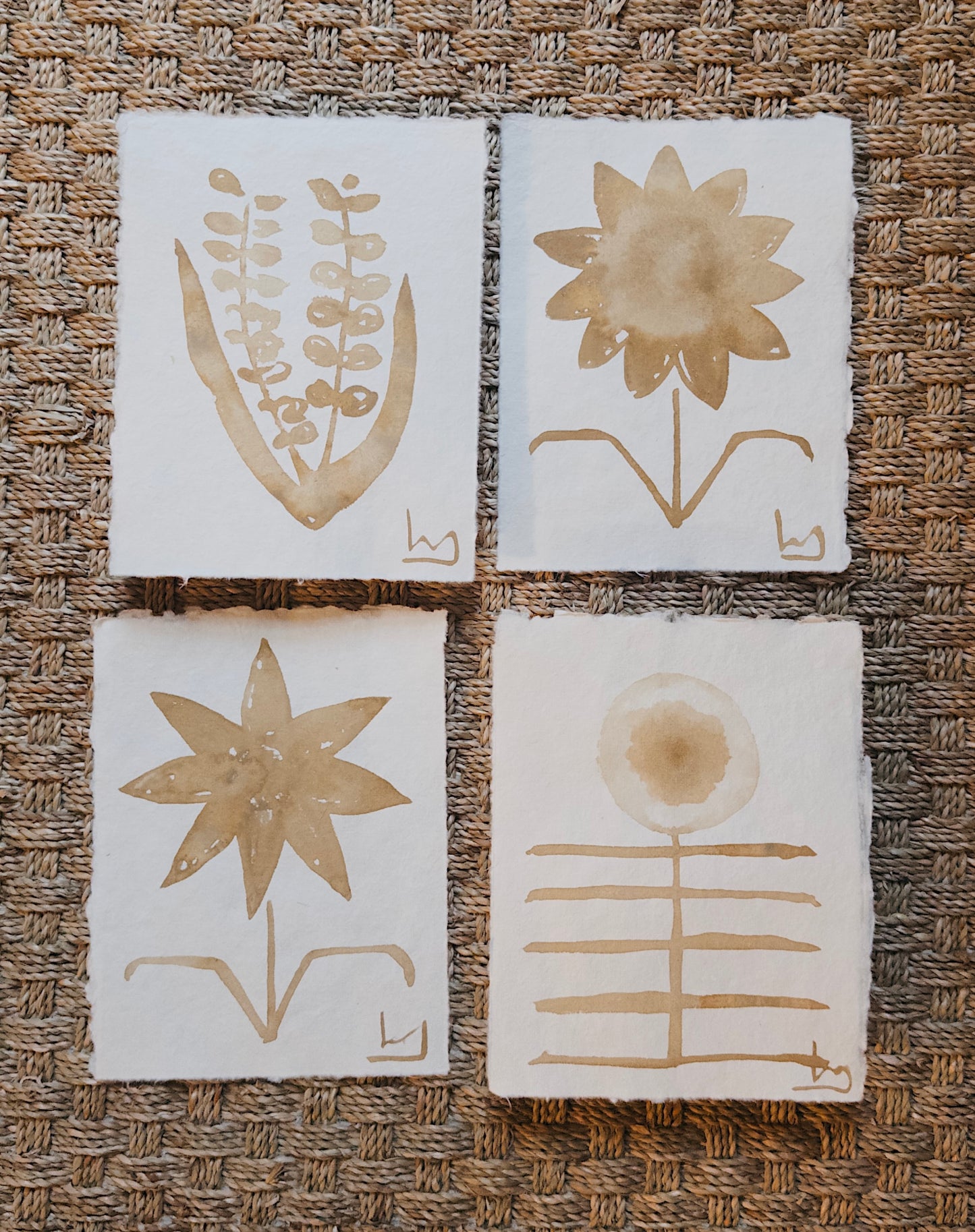 “Little Ones II" (set of 4) • 8.5” x 6”