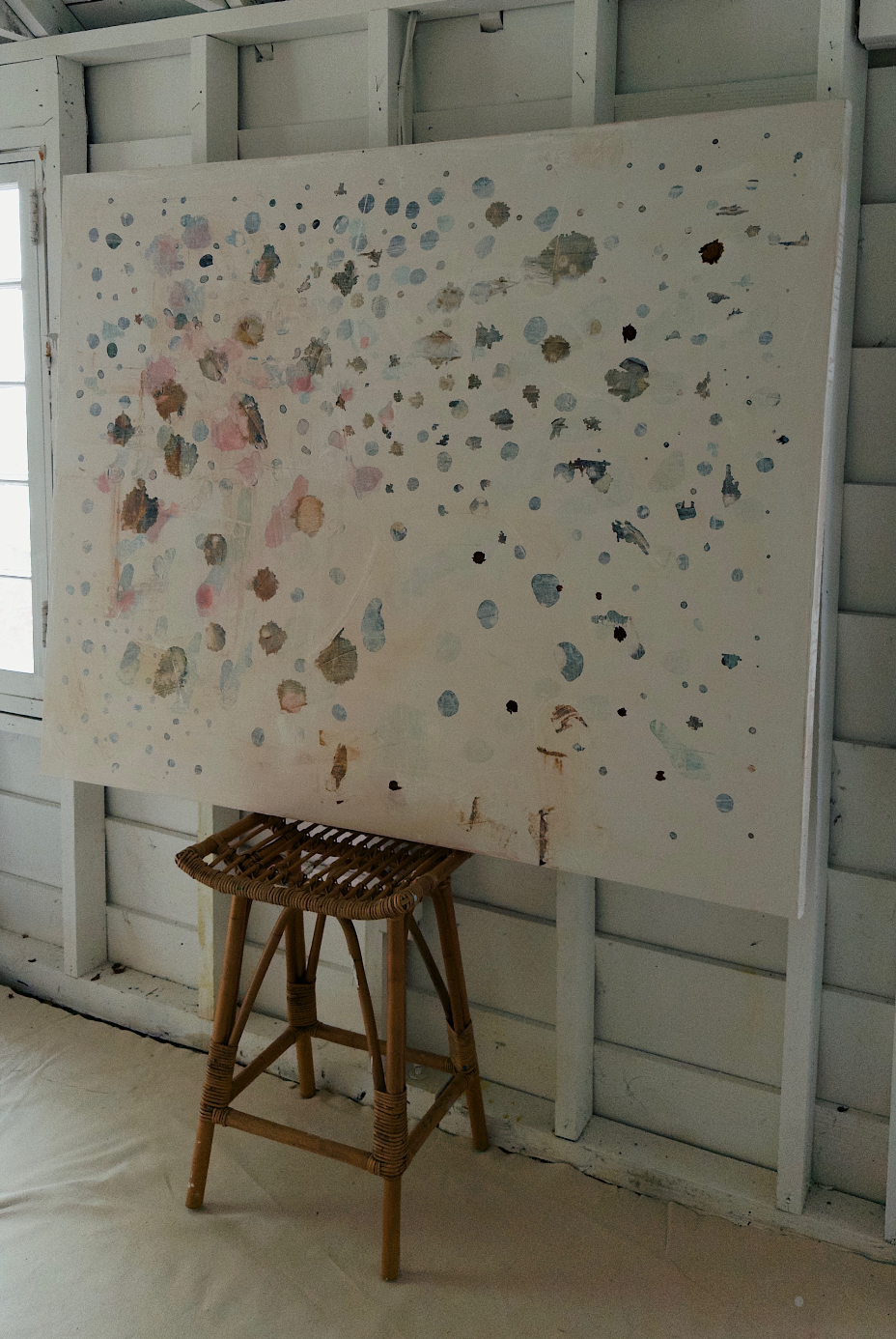 "Lost in the Dots" · 48" x 60"