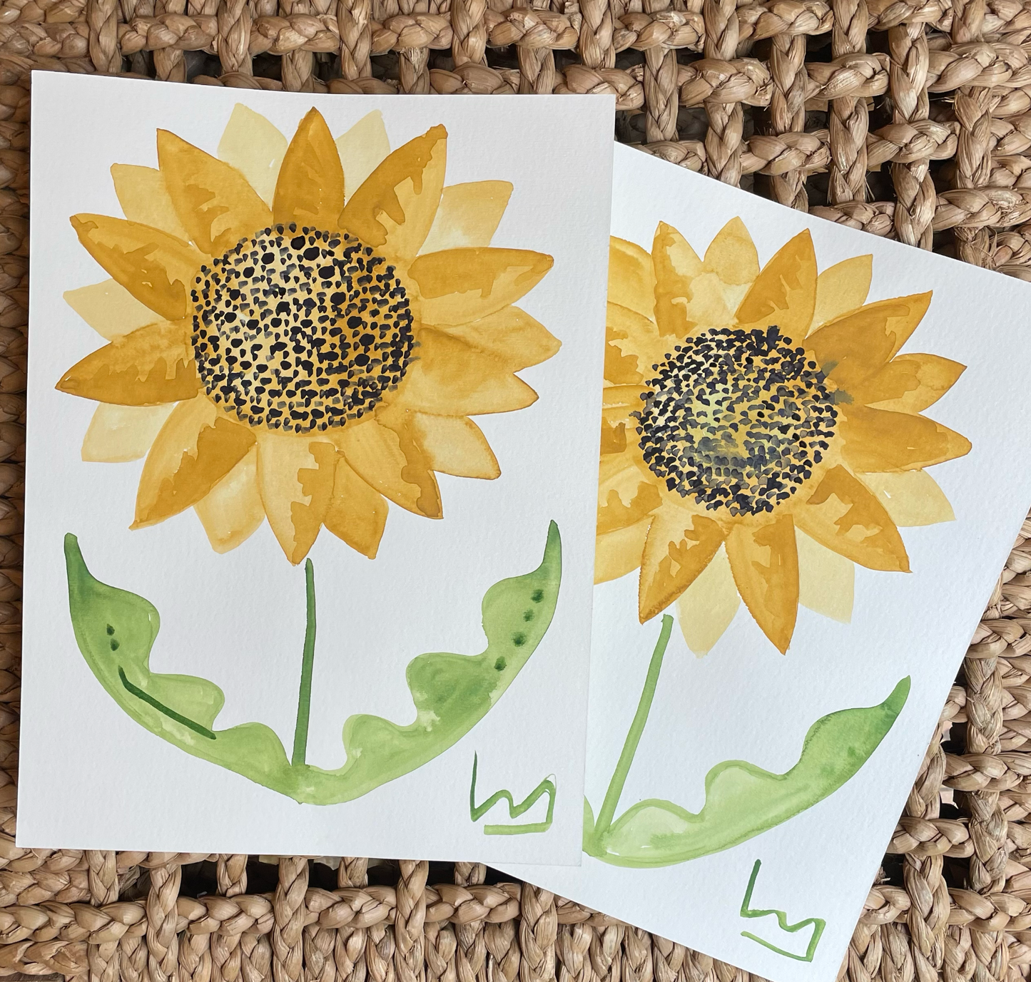 "Sunflowers No.1 & No. 2" (set of 2)